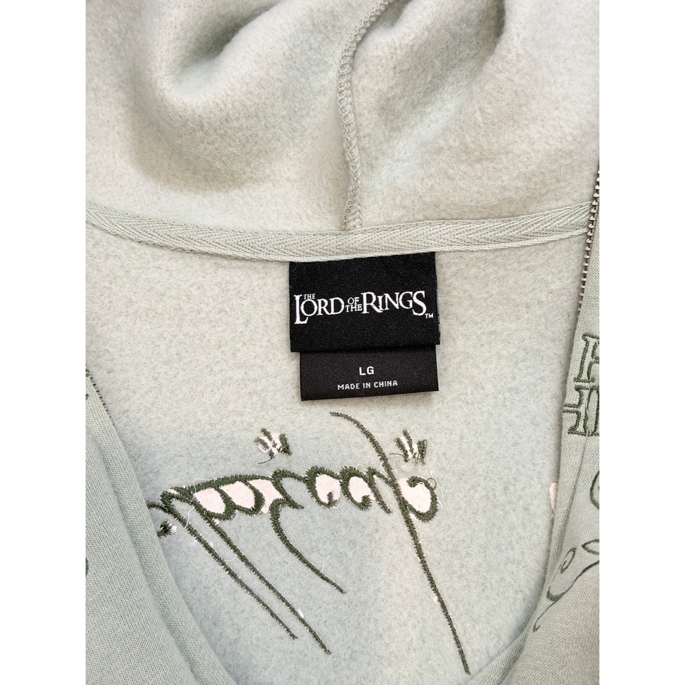 Lord of the Rings BoxLunch Sage Green Embroidered Tonal Icons Sweater Mens Large - Picture 2 of 10